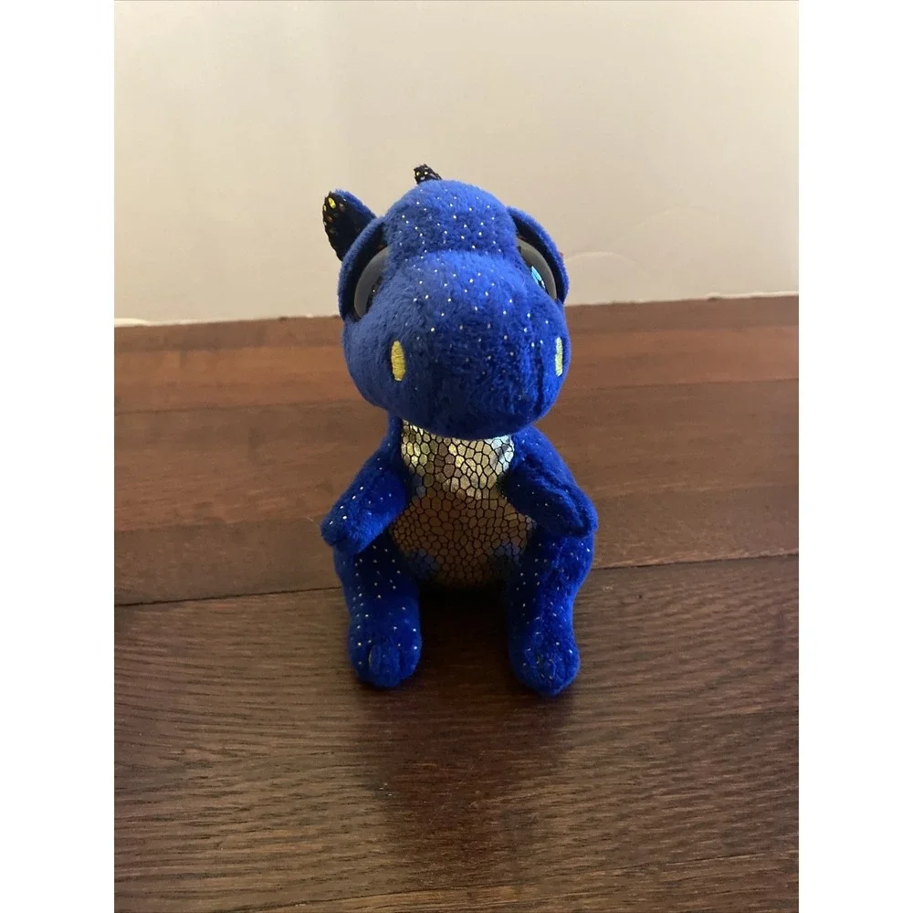 Ty Beanie Boos 6 INCH Saffire BLUE SPECKLED DRAGON SMALL Plush Animal Toy‎